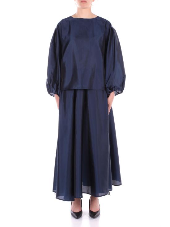 25SS 엠포리오 아르마니 롱 스커트 EW001431AF16041 UB096 Blue