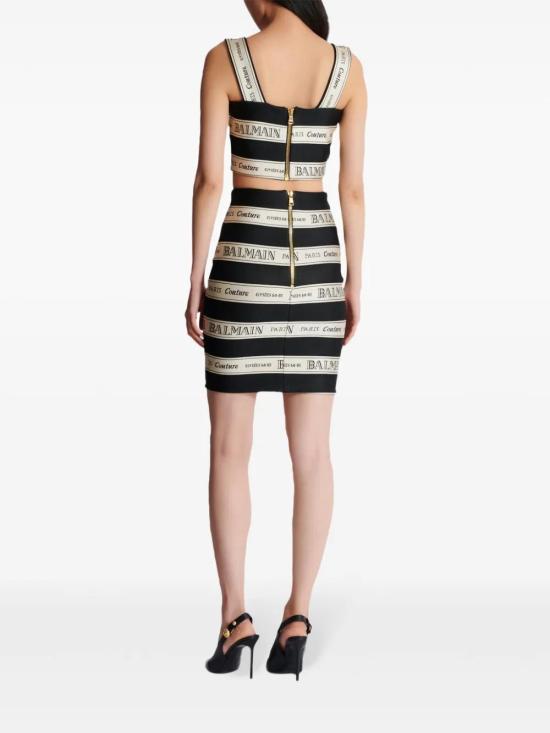 25SS 발망 스커트 EF1LC245JJ95 EDY NOIR BEIGE EDY - BALMAIN