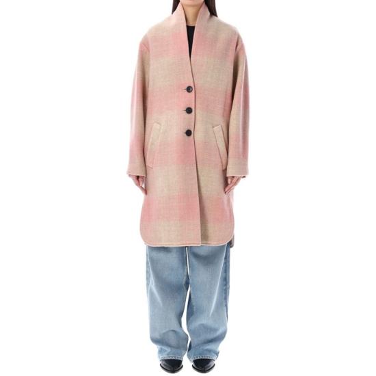 24FW 이자벨마랑에뚜왈 코트 MA0019FAB1D05E 40LK Pink PINK - ISABEL MARANT ETOILE