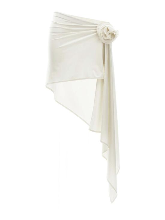 25SS 마그다뷰트림 미디 스커트 634425CREAM White