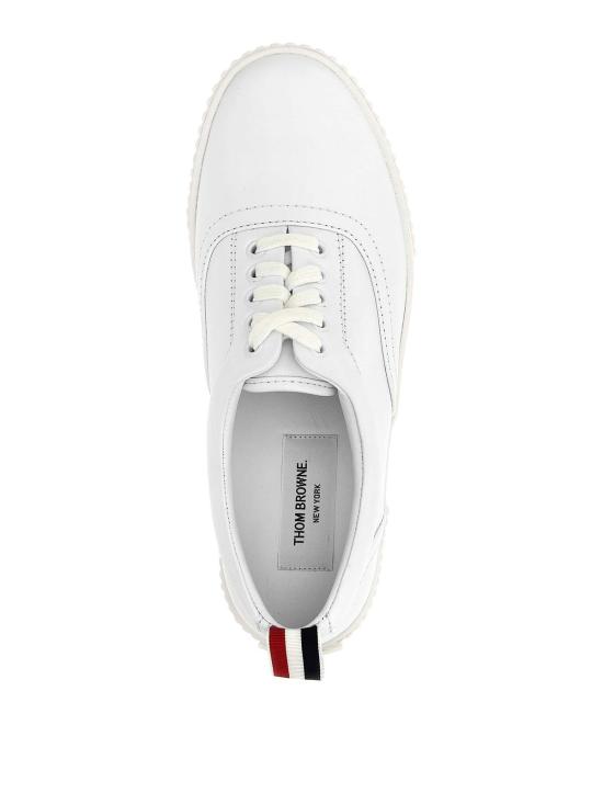  톰브라운 비텔로 카프 레더 헤리티지 스니커즈 MFE007B05584100 White - THOM BROWNE