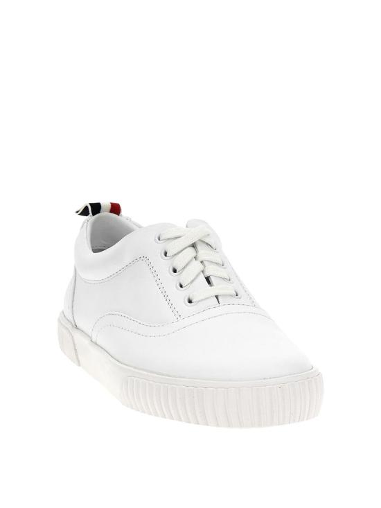  톰브라운 비텔로 카프 레더 헤리티지 스니커즈 MFE007B05584100 White - THOM BROWNE