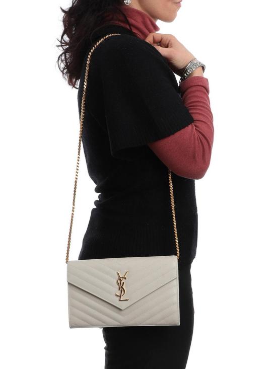 26SS 생로랑 지갑 377828BOW019207 White - SAINT LAURENT