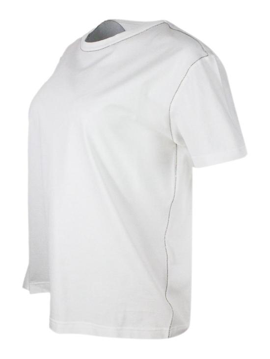 26SS 파비아나 필리피 반팔 티셔츠 JED265F278L1890141 White - FABIANA FILIPPI