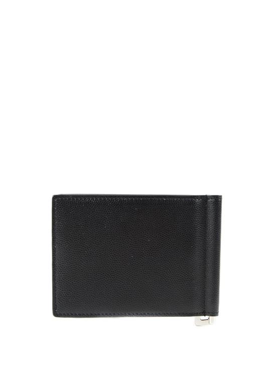 26FW 생로랑 그랑 드 뿌드르 엠보스드 레더 빌 클립 지갑 378005BTY0N1000 BLACK - SAINT LAURENT