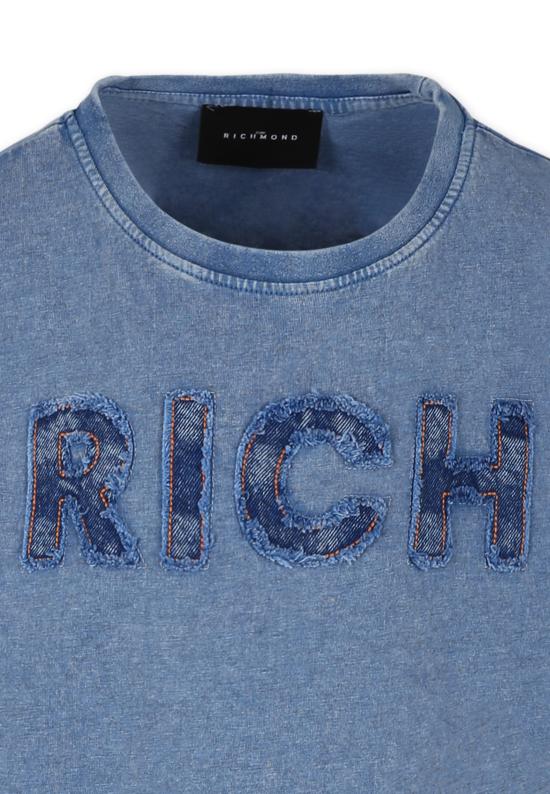 25SS [키즈] 리치몬드 티셔츠 RBP25113TS CLOUD BLUE MELANGE LIGHT BLUE - RICHMOND