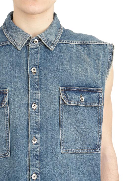 25SS 다크쉐도우 데님 셔츠 LDU01E3764DWB06 Light blue - DRKSHDW