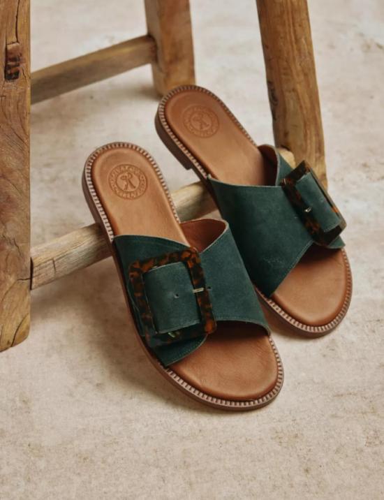  PENELOPE CHILVERS 뮬/슬리퍼 페넬로페 칠버스 비아리츠 슬라이드 카키