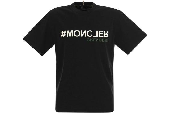 25SS 몽클레어 엠보스드 로고 코튼 티셔츠 8C0000983927999 BLACK DOM