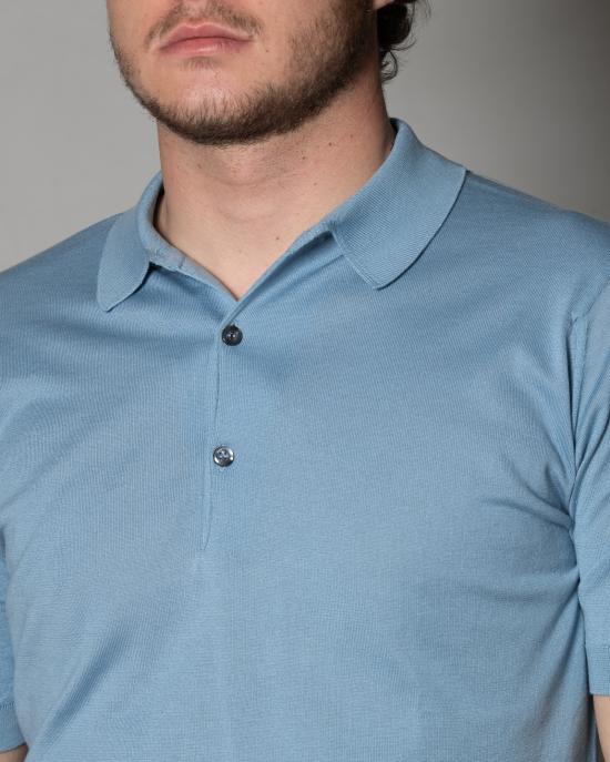 25SS 존스메들리 폴로 티셔츠 ADRIAN SEA GLASS CELESTE - JOHN SMEDLEY