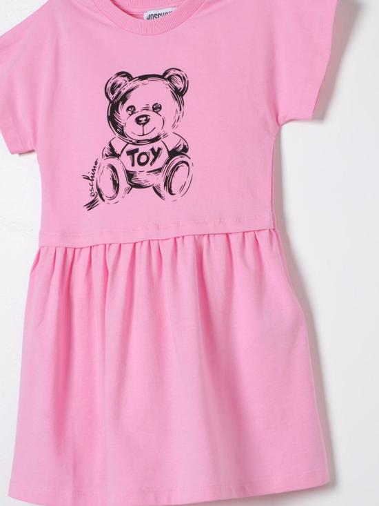  [키즈] 모스키노 원피스 HDV0EBLBA33 50206 Pink - MOSCHINO