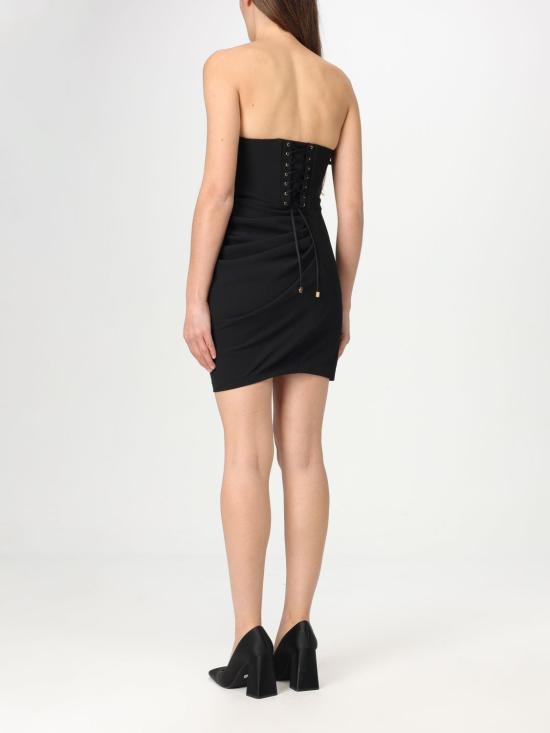 25FW 엘리자베타프랜치 숏 원피스 AB704 110 Black - ELISABETTA FRANCHI