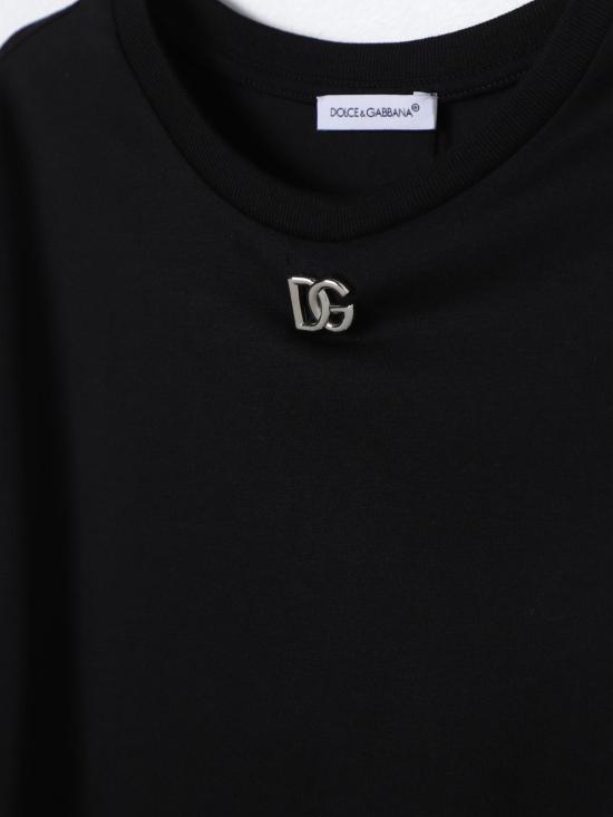 [키즈] 돌체앤가바나 티셔츠 L5JTKTG7I4L N0000 Black - DOLCE & GABBANA