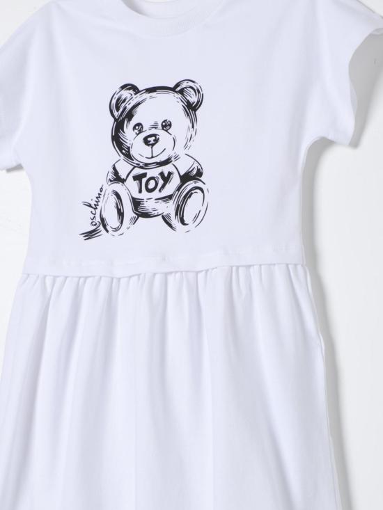  [키즈] 모스키노 원피스 HDV0EBLBA33 10101 White - MOSCHINO