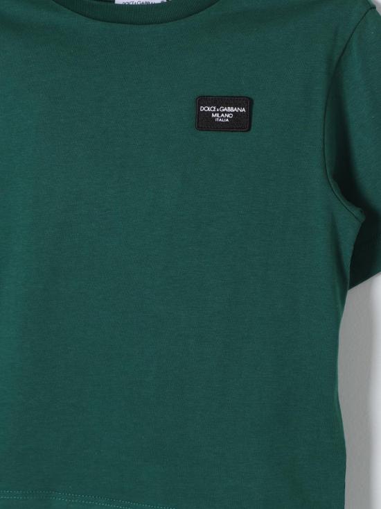 25FW [키즈] 돌체앤가바나 티셔츠 L4JTBLG7M4S V0340 Green - DOLCE & GABBANA