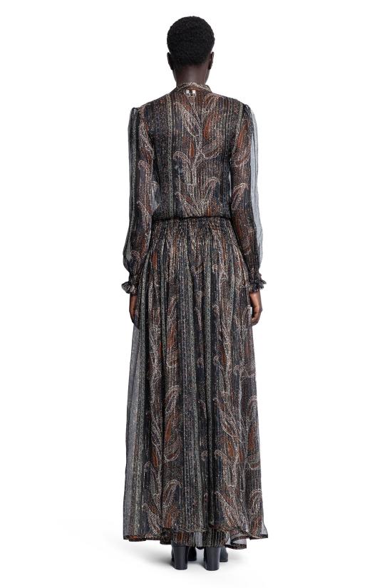  생로랑 롱 원피스 819898Y3K614052 Brown - SAINT LAURENT