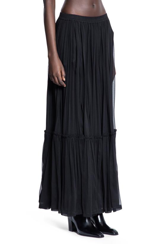  생로랑 롱 스커트 823141Y115W1000 Black - SAINT LAURENT