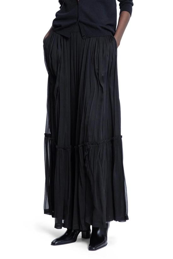  생로랑 롱 스커트 823141Y115W1000 Black - SAINT LAURENT