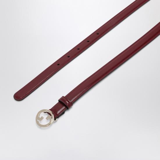 25SS 구찌 벨트 7230730YA0G Burgundy - GUCCI