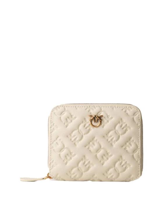  핑코 지갑 100249A1YB Z14Q Bianco seta antique gold
