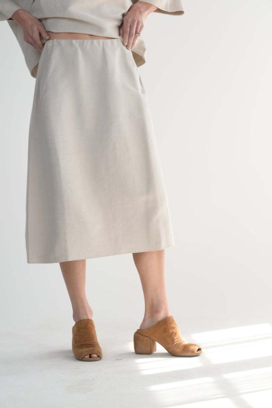  보부틱 미디 스커트 스무스 시트  펄 - BOBOUTIC