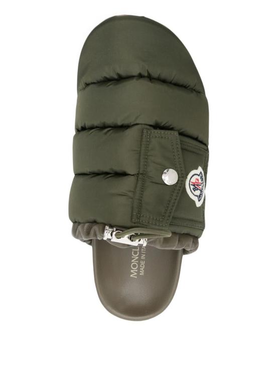 25SS 몽클레어 몬 포켓 패딩 레더 뮬  K109B4M00040M5080 81A DARK GREEN - MONCLER