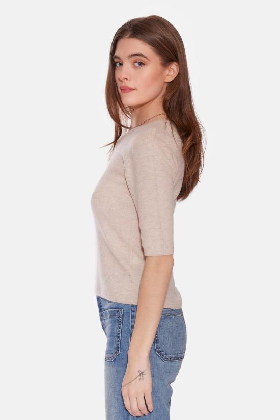  더 타일 클럽 반팔 티셔츠 타일 클럽 엘사 반팔 헨리 샌드스톤 - THE TILE CLUB