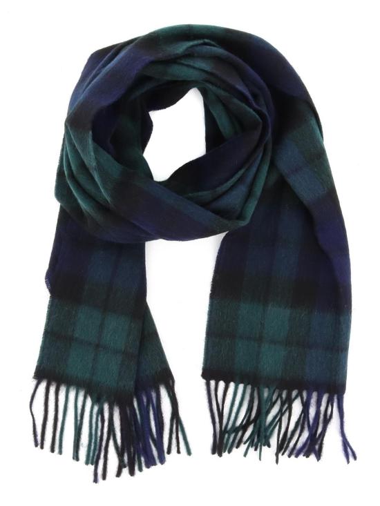 26FW 바버 뉴 체크 타탄 스카프 USC0137NY91 BLUE