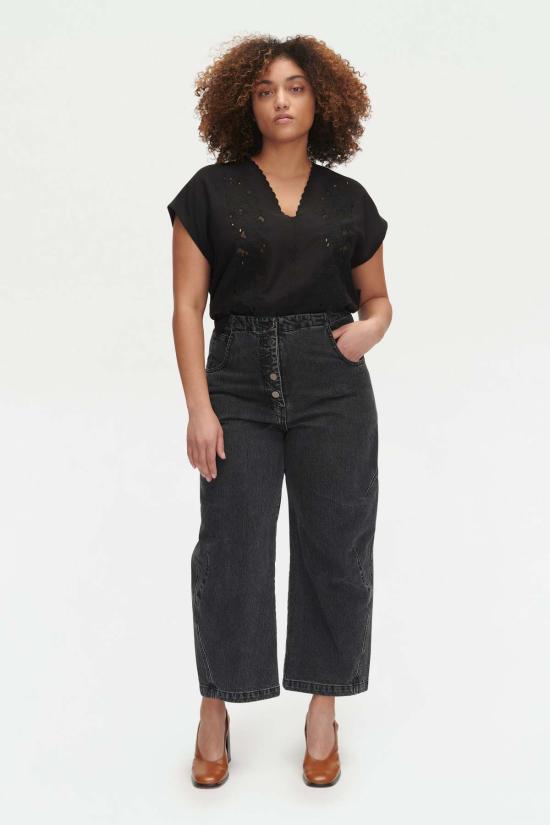  레이첼 코미 데님 팬츠 엘킨 팬츠 블랙 워시드 샐리나스 - RACHEL COMEY