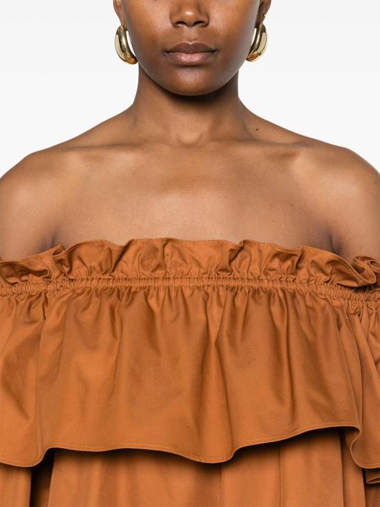 25SS 생로랑 숏 원피스 820312Y3A99 2498 CARAMEL - SAINT LAURENT