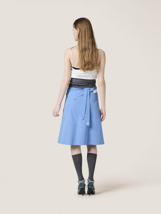  미우미우 디컨스트럭티드 미니 드레스 MF5786SOOO1BMS F0013 AZZURRO - MIU MIU