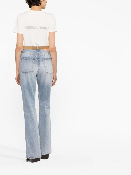 25SS 생로랑 반팔 티셔츠 665234Y37AW 9744 NATUREL NOIR - SAINT LAURENT