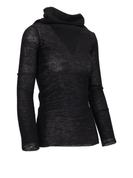 25SS 앤 드뮐미스터 후드 티셔츠 B0010916FA059 099 BLACK 2202 W KN29 FA059 099 - ANN DEMEULEMEESTER