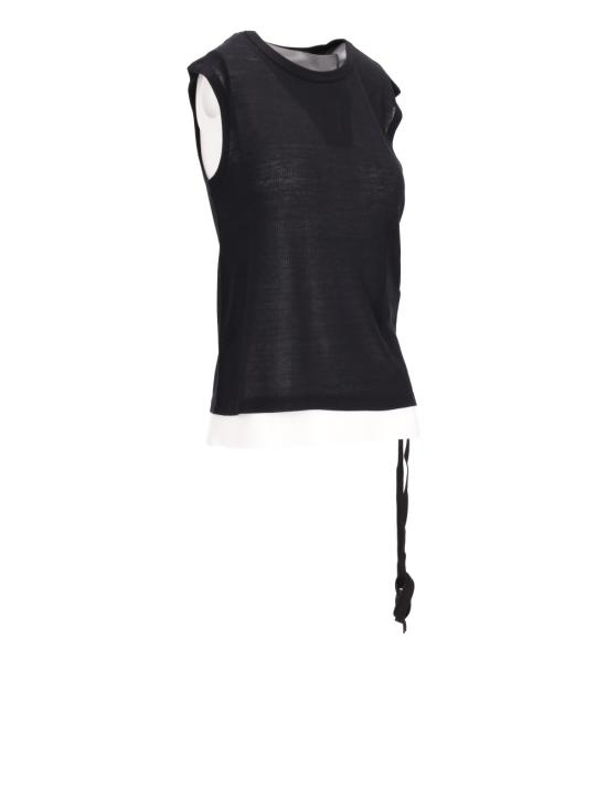 25SS 앤 드뮐미스터 민소매 티셔츠 B0011981FA570 099 BLACK 2510 W KN23 KN055 099 - ANN DEMEULEMEESTER