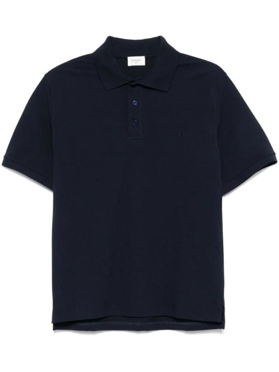  생로랑 카산드라 피케 폴로 셔츠 798944Y37HC 4140 MARINE