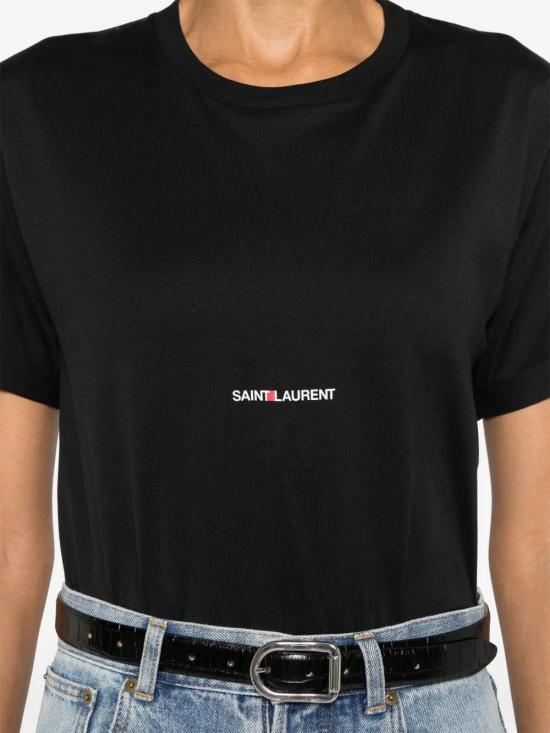 25SS 생로랑 반팔 티셔츠 460876YB2DQ 1000 NERO - SAINT LAURENT