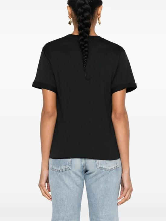 26FW 생로랑 로고 프린팅 티셔츠 460876YB2DQ 1000 NERO - SAINT LAURENT