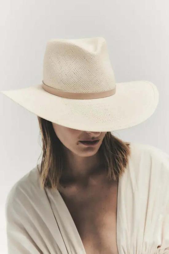  자네사레온 버킷햇 Janessa Leone Sherman Hat 내추럴 - JANESSA LEONE