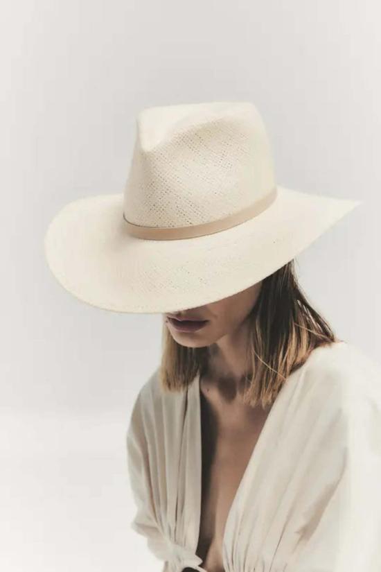  자네사레온 버킷햇 Janessa Leone Sherman Hat 내추럴 - JANESSA LEONE