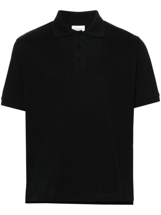  생로랑 카산드라 피케 폴로 셔츠 798944Y37HC 1000 NERO