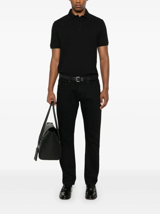  생로랑 카산드라 피케 폴로 셔츠 798944Y37HC 1000 NERO - SAINT LAURENT