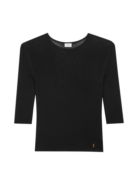 25SS 생로랑 반팔 티셔츠 819910Y75WA 1000 NERO