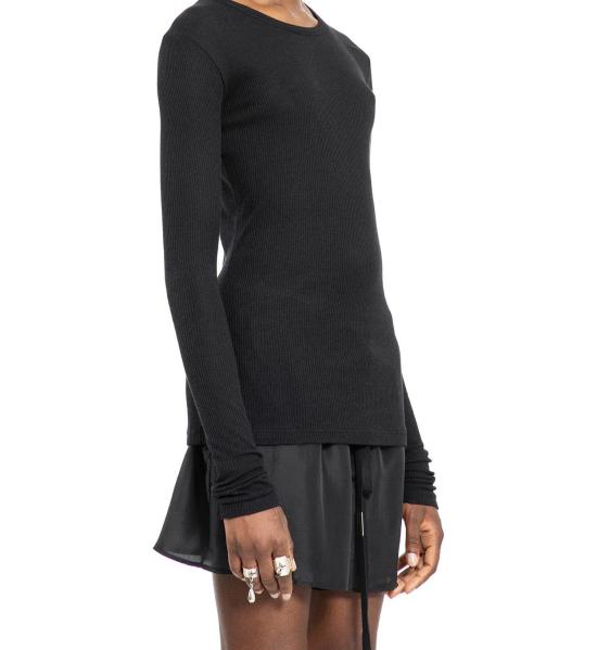  앤 드뮐미스터 긴팔 티셔츠 B0011488FA570 099 BLACK 2510 W JTS12 FA570 099 - ANN DEMEULEMEESTER