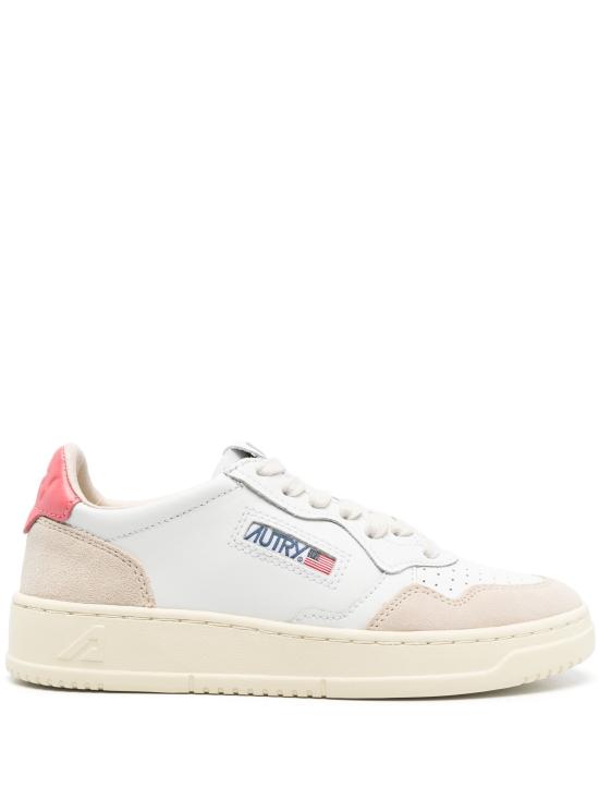 25FW 오트리 메달리스트 로우 스니커즈 AULWLS 78 LEAT SUEDE WHT TEAROSE