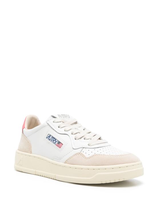 25FW 오트리 메달리스트 로우 스니커즈 AULWLS 78 LEAT SUEDE WHT TEAROSE - AUTRY