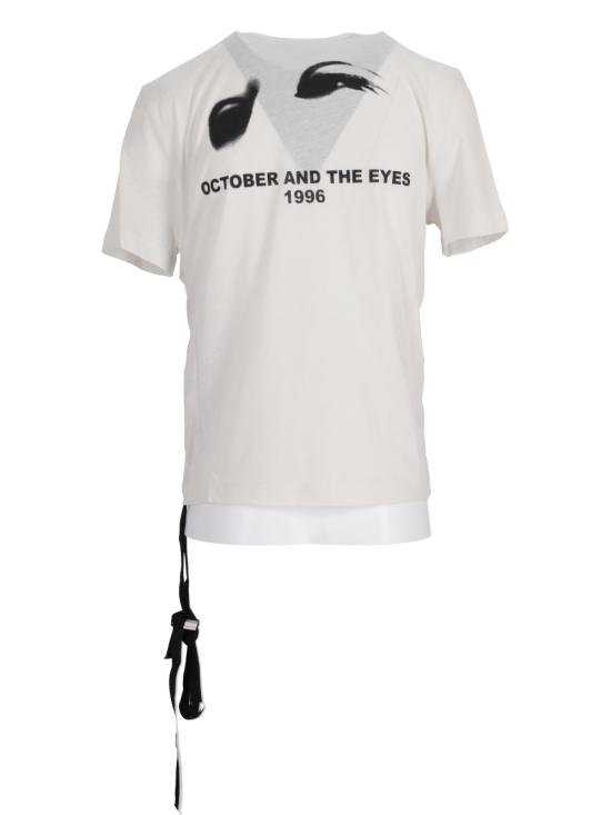 25SS 앤 드뮐미스터 반팔 티셔츠 B0012549FA206 003 IVORY BLACK PRINT 2510 W JTS02 42 FA206 003 - ANN DEMEULEMEESTER