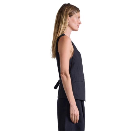  어피스 어파트 베스트 Apiece Apart 헬레나 V넥  블랙