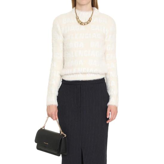 24FW 발렌시아가 스웨터 769027T6230 9002 White WHITE - BALENCIAGA
