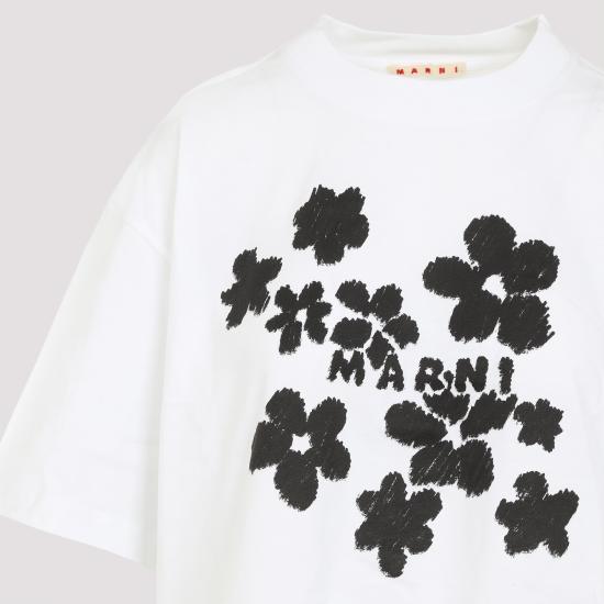 25SS 마르니 반팔 티셔츠 THJE0333P4USCX40D1W01 LILY WHITE DOM - MARNI