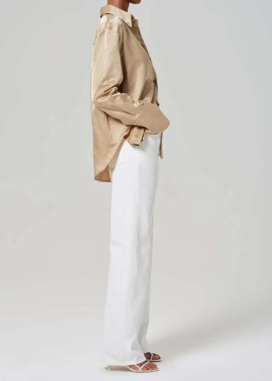  시티즌 오브 휴머니티 스트레이트 팬츠 Citizens Of Humanity Annina 팬츠 소프트 화이트 - CITIZEN OF HUMANITY